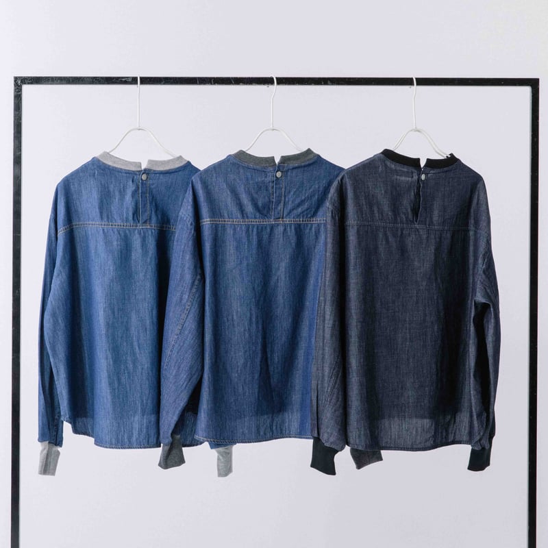 美品ライトデニムプルオーバー　BLANC basque ライトデニムプルオーバー【BB54-102】 | BLANC basque