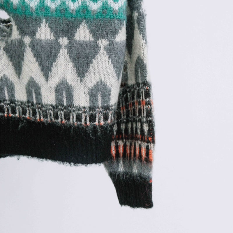 フェアアイル柄 ダメージ加工ニット【BB56-722】 | BLANC basque