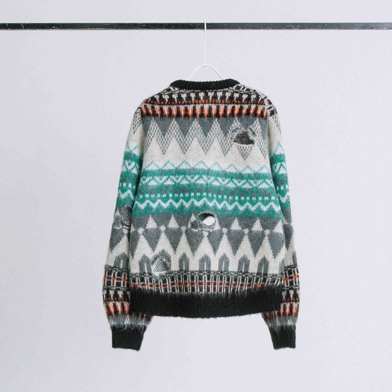 フェアアイル柄 ダメージ加工ニット【BB56-722】 | BLANC basque