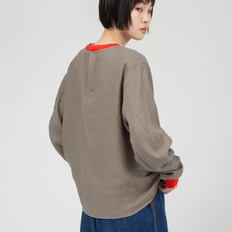 blanc barque プリント布帛ロングTシャツ プリント布帛ロングTシャツ【BB61-111】 | BLANC basque