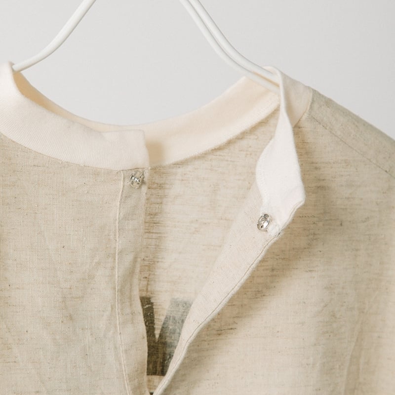 綿麻×コットン天竺プリントプルオーバー【BB52-925】 | BLANC basque 