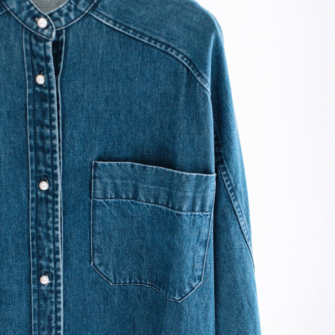 DRESSLAVE デニムワンピース パールボタン - ワンピース 