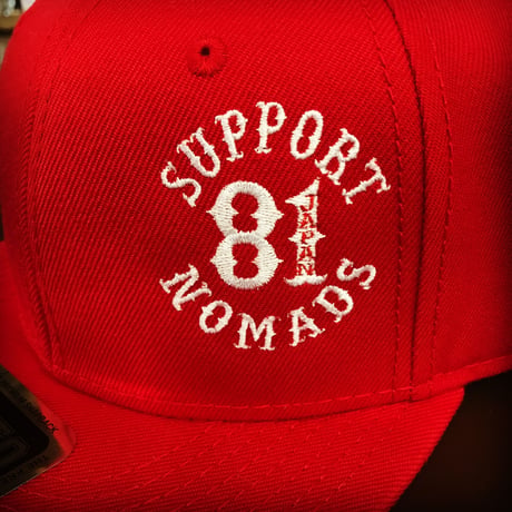 SUPPORT 81 SIDE Logo Cap_Red_Snapback