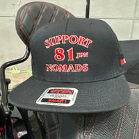 SUPPORT 81 NOMADS JAPAN Side Hammer Logo Snap back Hat_Black
