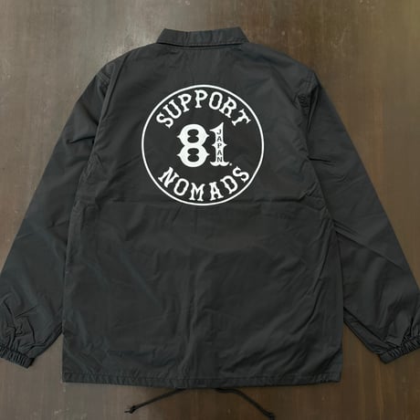 SUPPORT 81  NOMADS JAPAN_ Circle logo COACH JKT_Black/White