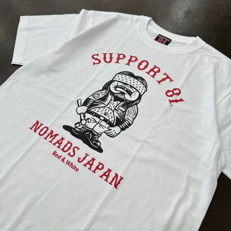 SUPPORT 81 NOMADS JAPAN Knuckleさん　髭ライダー Tee White