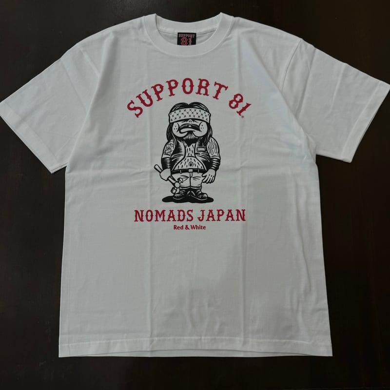 SUPPORT 81 NOMADS JAPAN Knuckleさん 髭ライダー Tee Whi