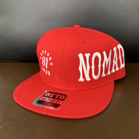 SUPPORT 81 NOMADS JAPAN Snap back hat (Font)_Red