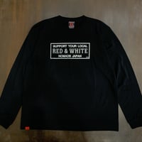 SUPPORT 81 RED and WHITE BOX Logo NOMADS JAPAN L/S Tee_Black