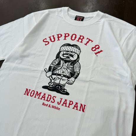 SUPPORT 81 NOMADS JAPAN Knuckleさん　髭ライダー Tee White