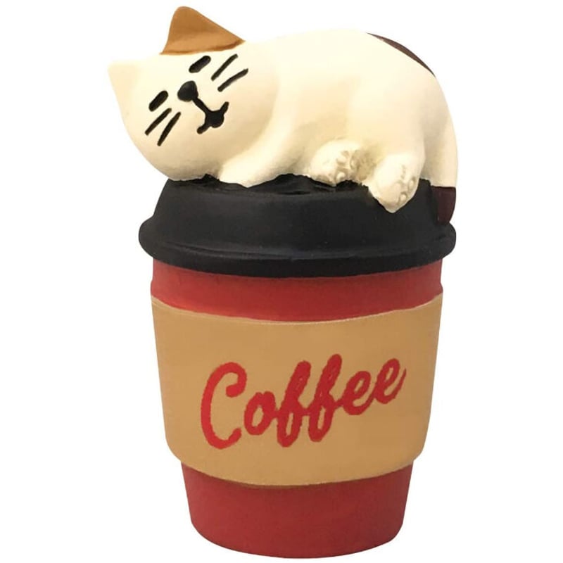 【コーヒーアート】ねこ A4 猫とコーヒー アートプリント/イラスト複製画 イラスト
