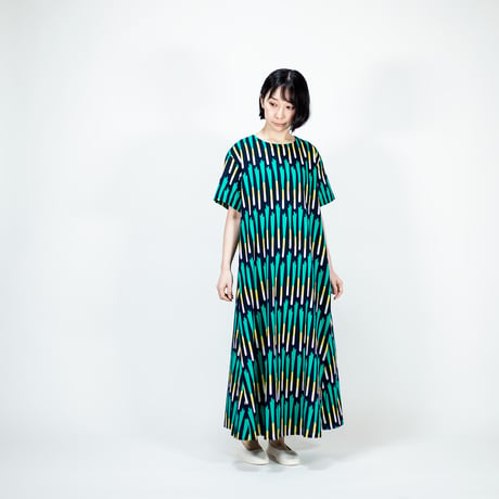 プルオーバー半袖ワンピース　九条ねぎ