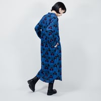 長袖シャツワンピース　杜若（紺）
