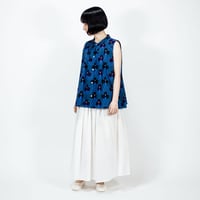 袖なしブラウス　杜若（紺）