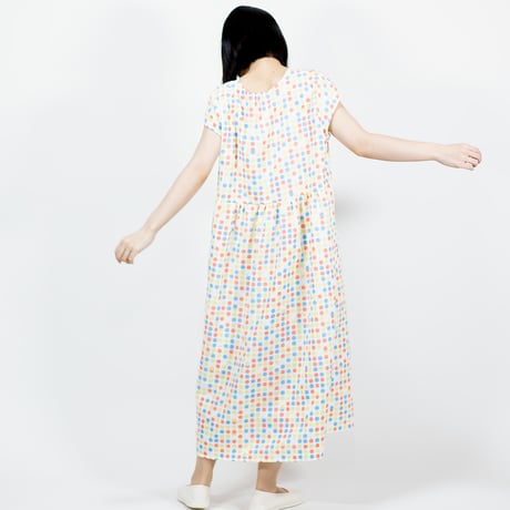 ガーゼ半袖ワンピース　こんぺい糖