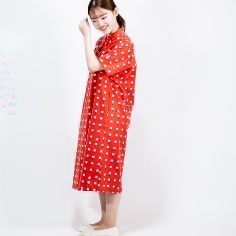 新品浴衣 新吸汗速乾繊維【りんご飴】珍しい柄★お単衣にも♪ Amazon | [ニッセン] 着物・浴衣 2WAY浴衣ワンピース りんご飴柄