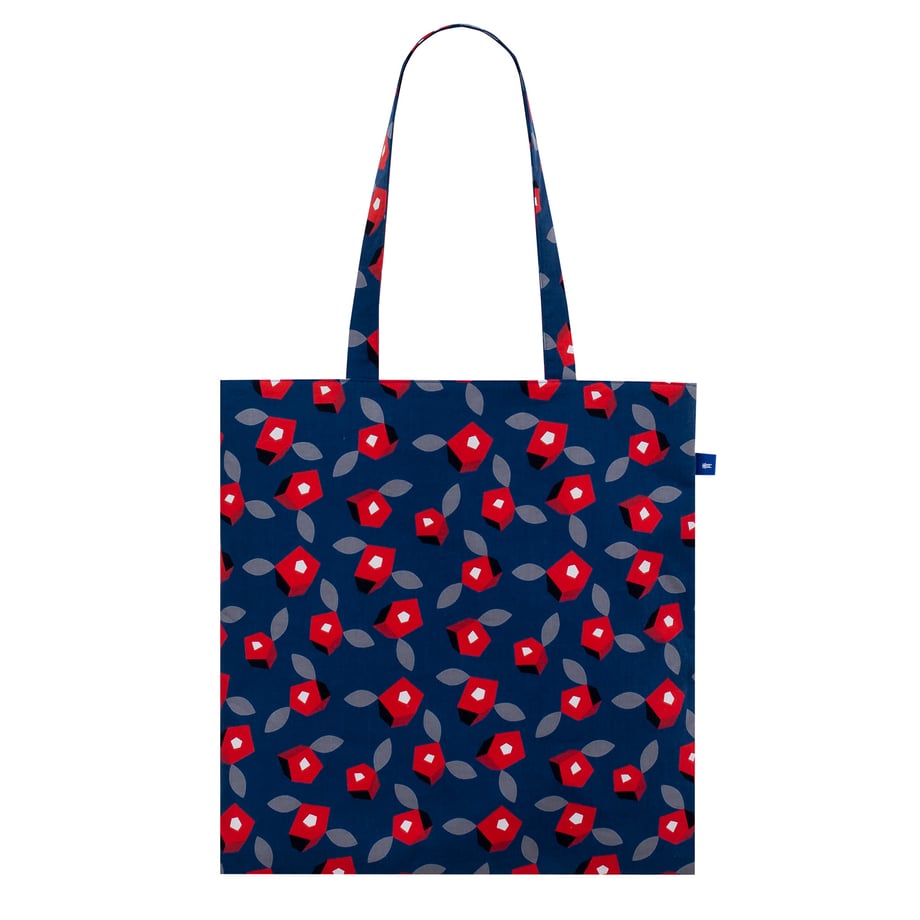 山茶花設計方型托特包主視覺