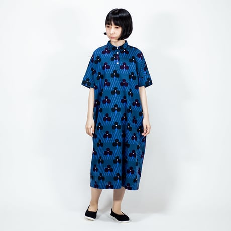 【青衣 あをごろも】着用浅い美品 膝丈半袖ワンピース 京都 日本製 CATEGORY ワンピース | 青衣 あをごろも