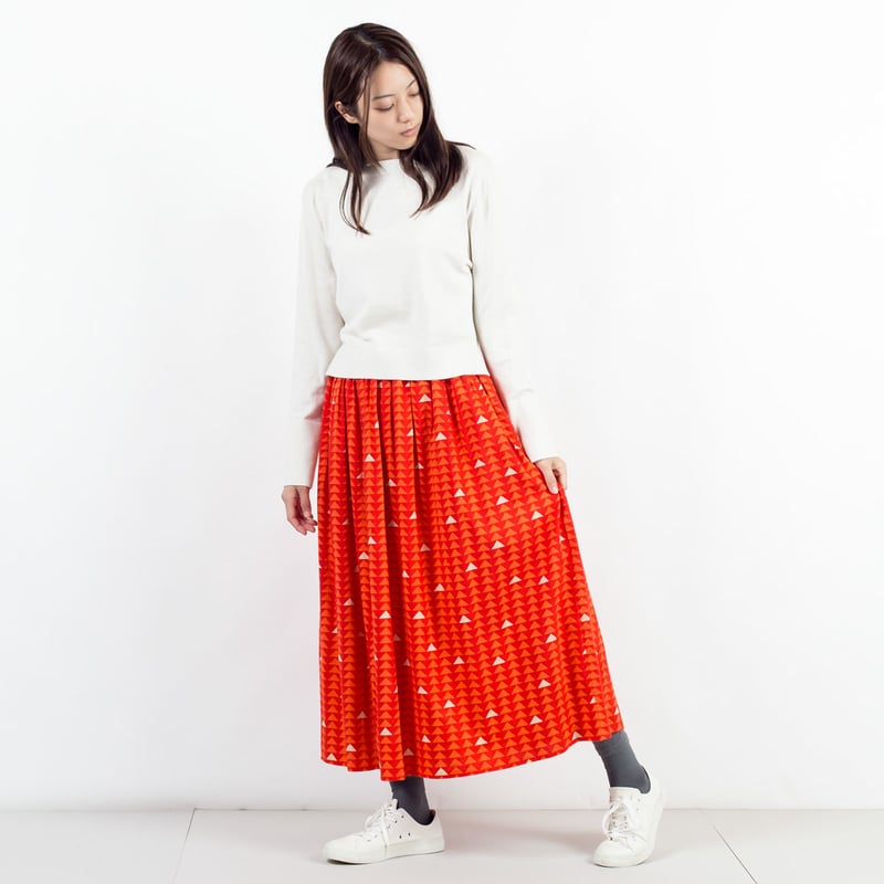 ロングスカートAW 八ツ橋（赤） | 青衣 あをごろも