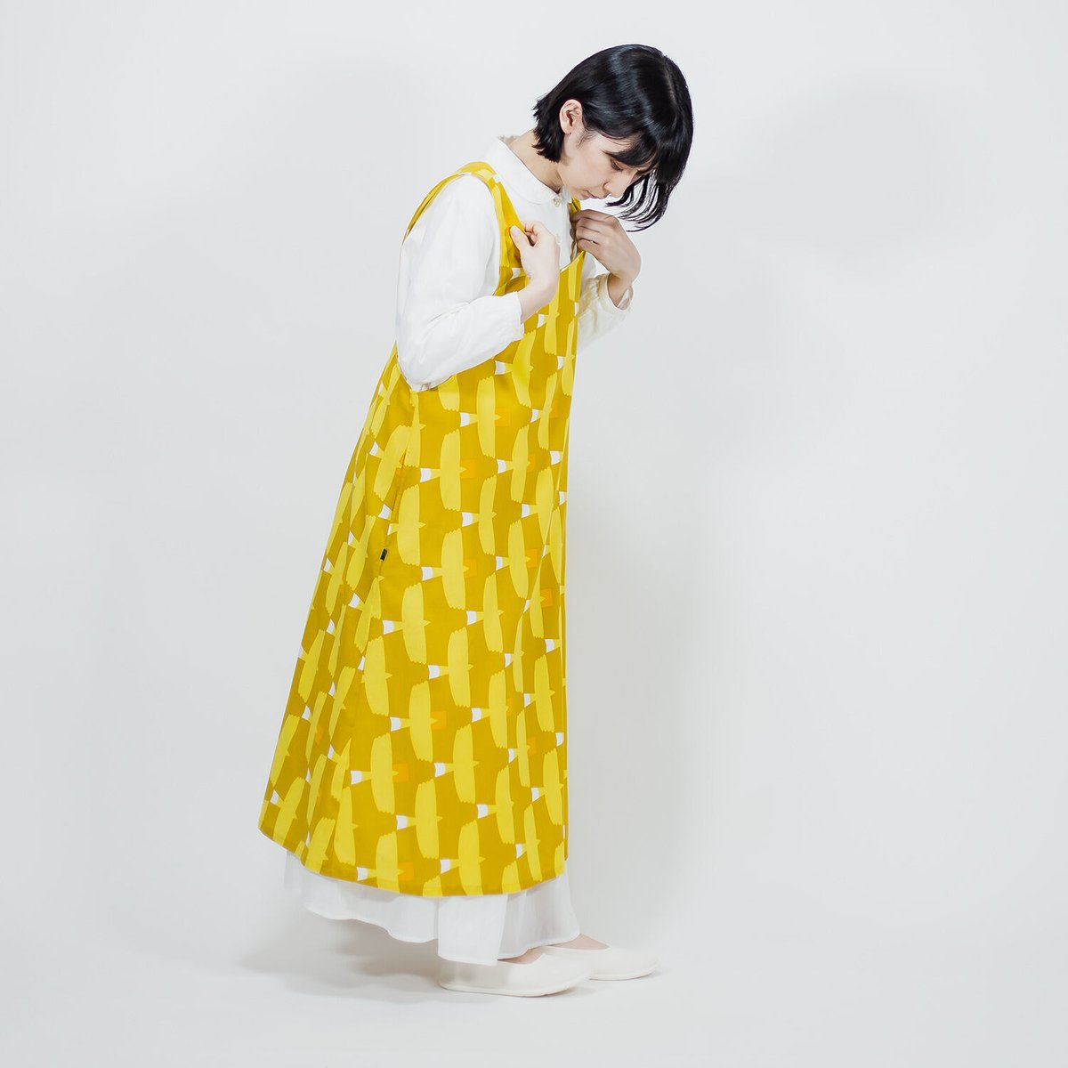 yellow pelota ワンピース　エプロン　2y yellow pelota ワンピースエプロン2y