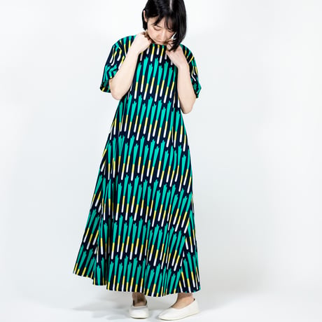 プルオーバー半袖ワンピース　九条ねぎ