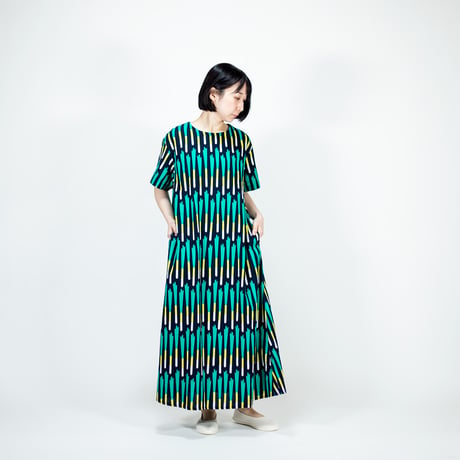 プルオーバー半袖ワンピース　九条ねぎ
