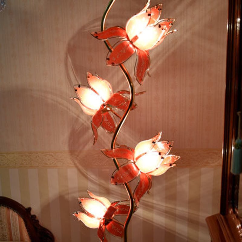 ❣️フロアランプガラスフラワー❣️ ❣️フロアランプガラスフラワー❣️