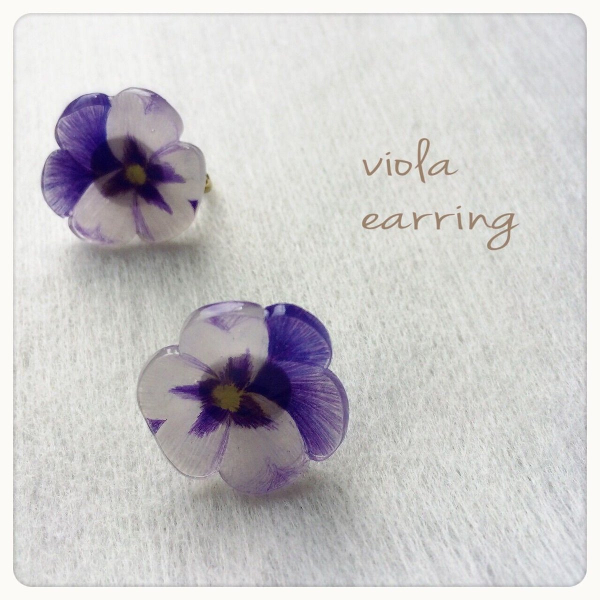 109＊ビオラ×紫陽花 ピアス/イヤリング 109＊ビオラ×紫陽花 ピアス/イヤリング Beadspan round 粒々