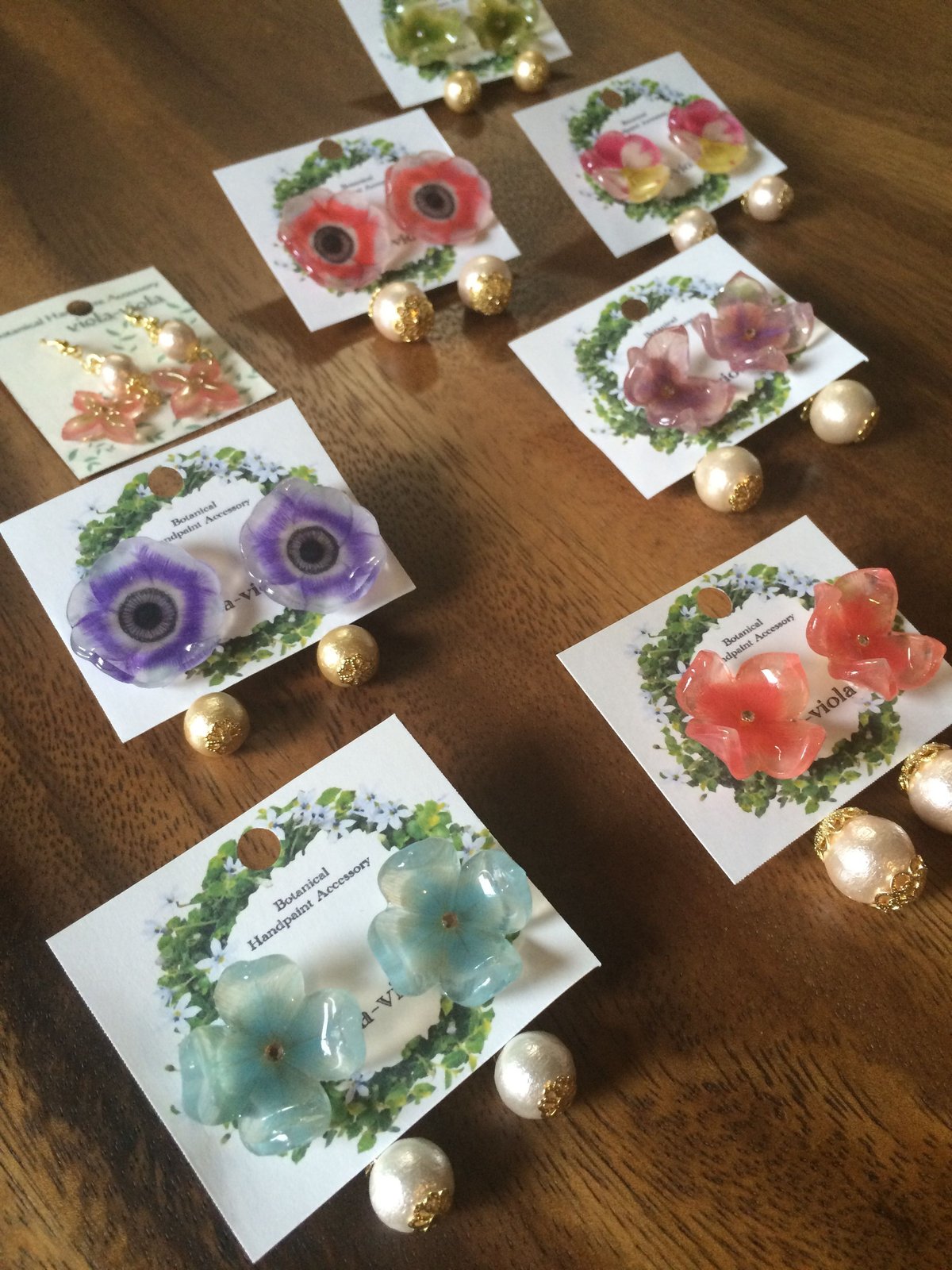 109＊ビオラ×紫陽花 ピアス/イヤリング紫陽花ピアス アジサイ 大ぶり 