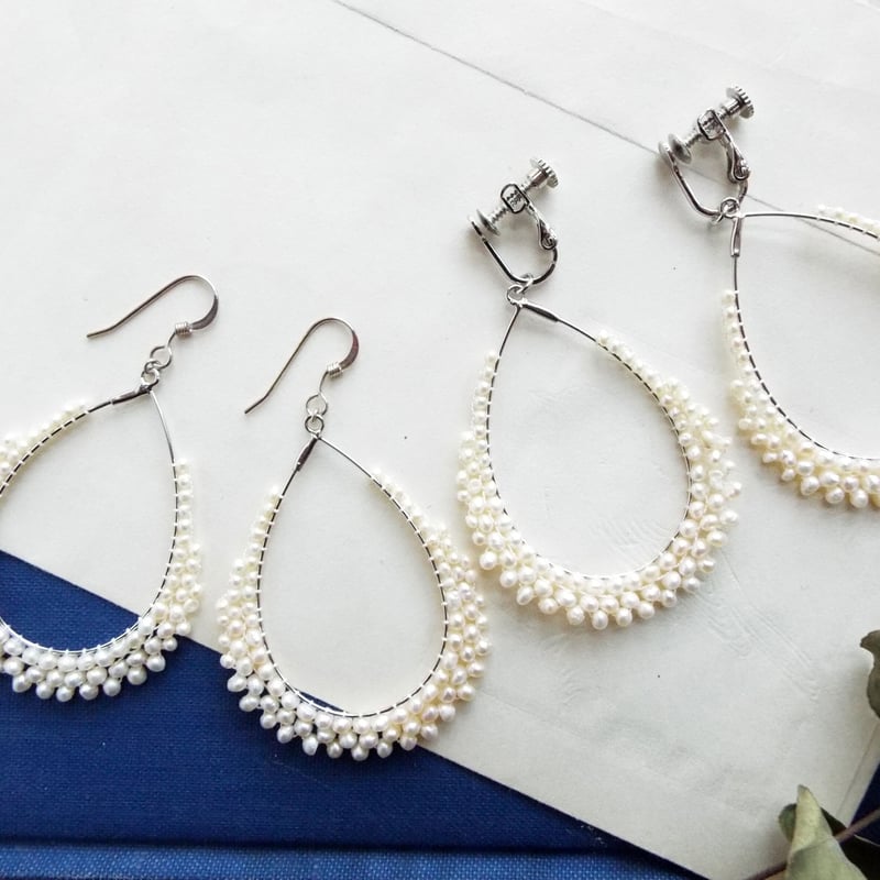 淡水パールピアス・イヤリング しずく（NEW） | Namikata