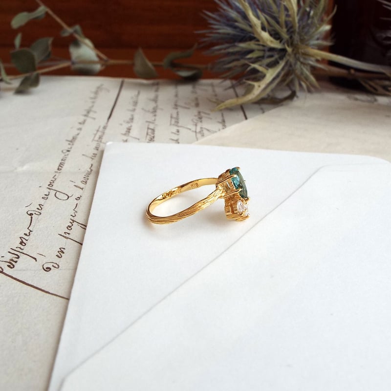 ブルーグリーントルマリンのリング | Namikata