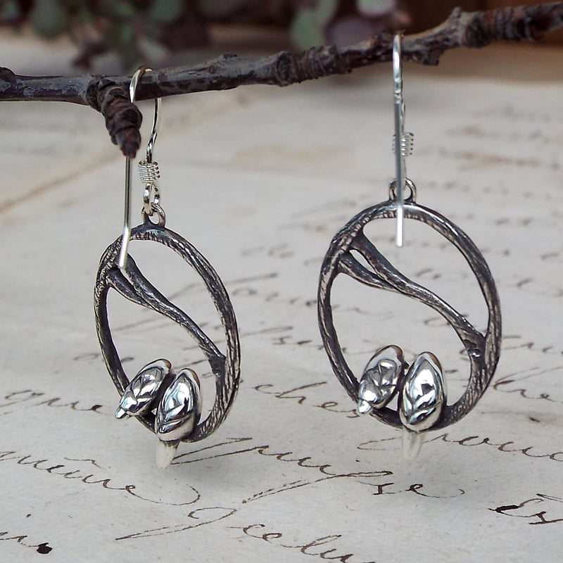 枝と鳥のピアス | Namikata