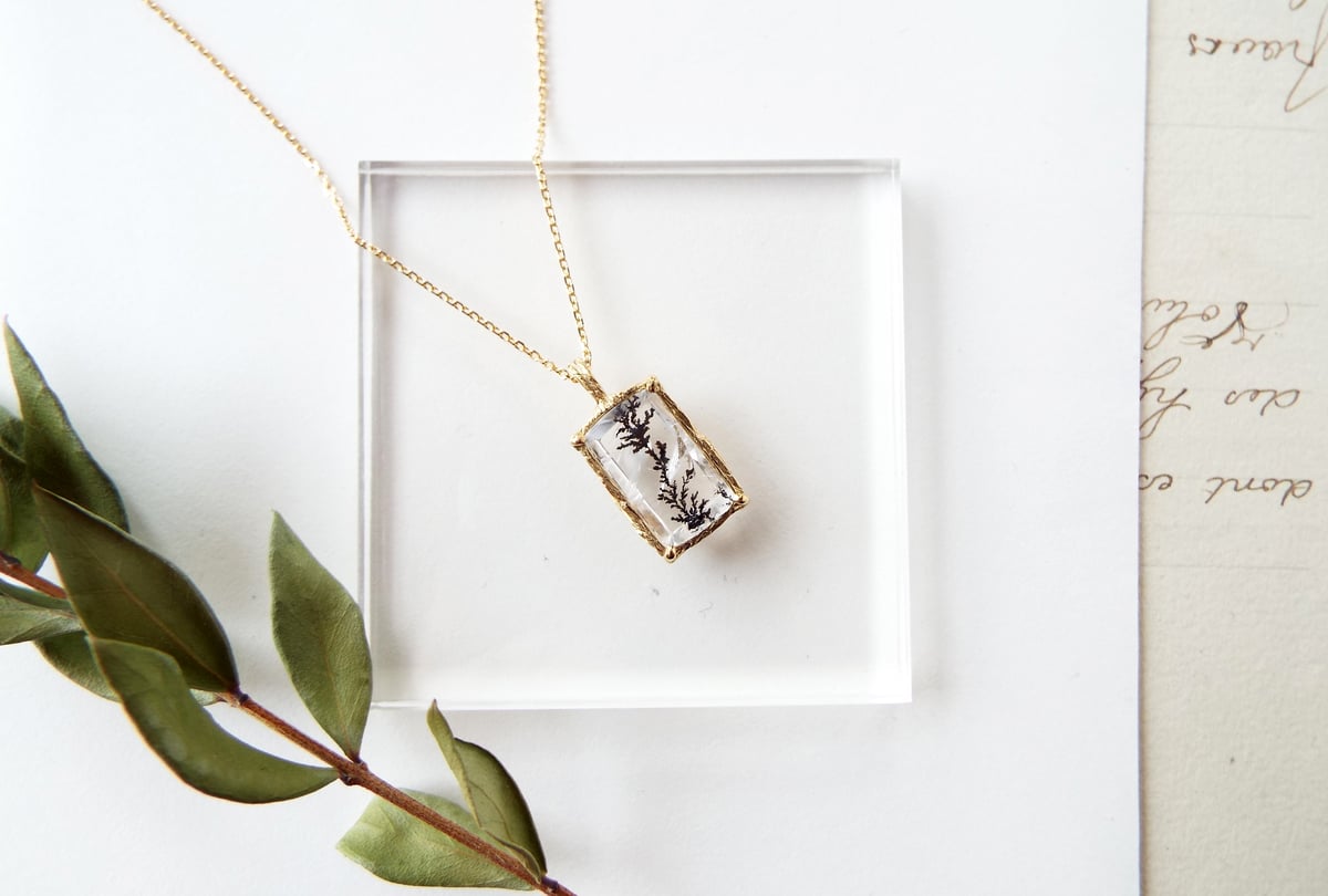 デンドリティッククォーツのネックレス（薄氷No.03） | Namikata