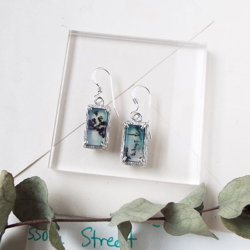 デンドリティックアゲートのピアス | Namikata