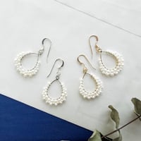 淡水パールピアス・イヤリング　しずく ミニ（NEW）