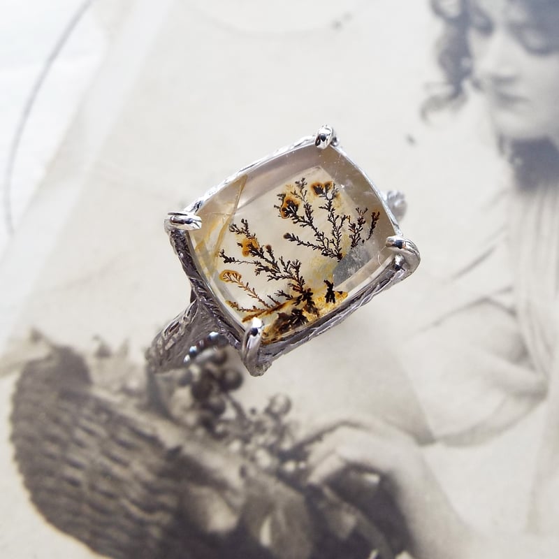 天然石　デンドリックチッククォーツ　ルース　天然石リング 天然石 デンドリックチッククォーツ ルース 天然石リング デンド