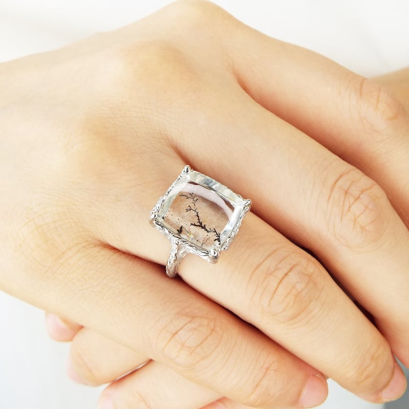 Curva デンドリティッククォーツリング K10YG デンドリティッククォーツのリング | Namikata