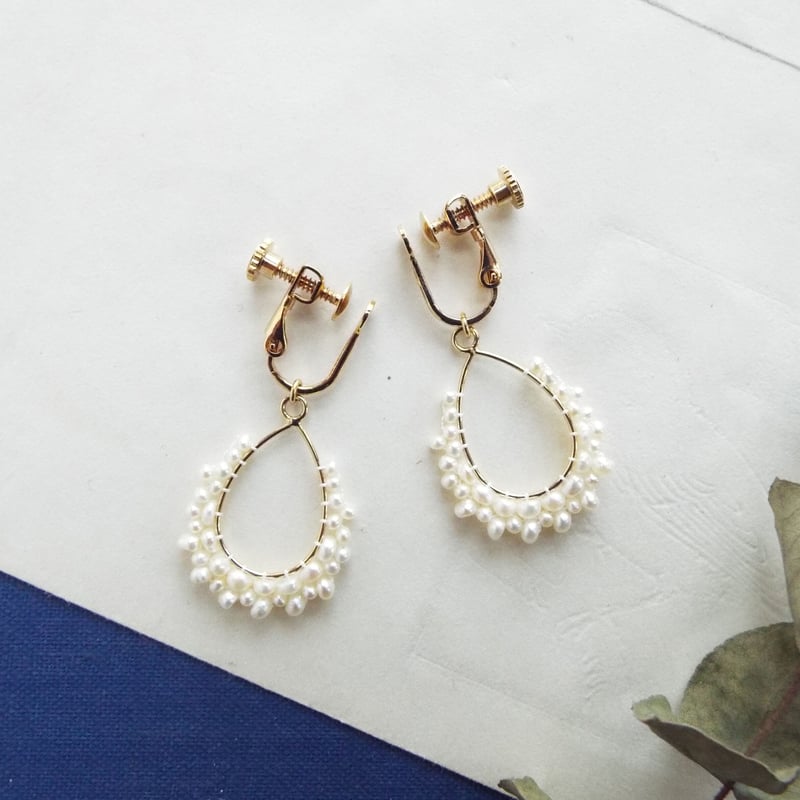 淡水パールピアス・イヤリング しずく ミニ（NEW） | Namikata