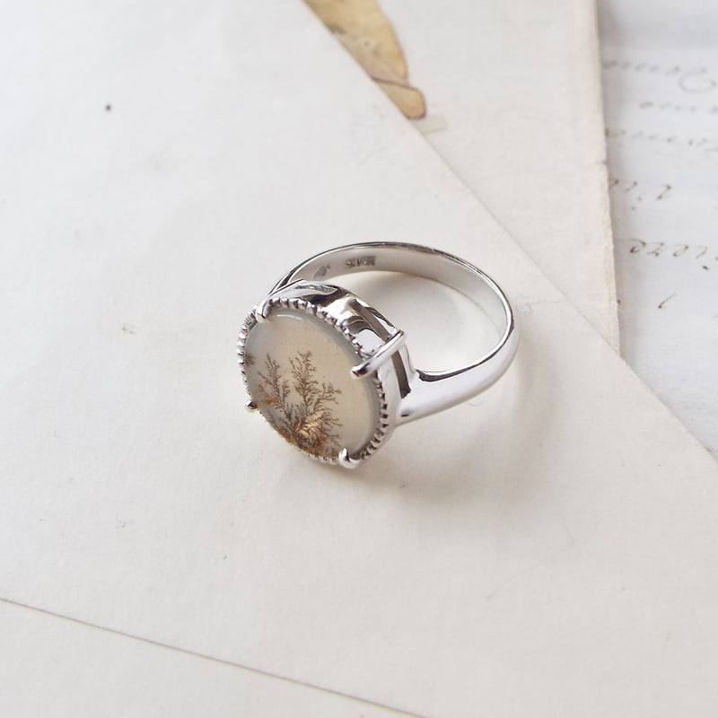 デンドリティックアゲートのリング（木立No.1） | Namikata