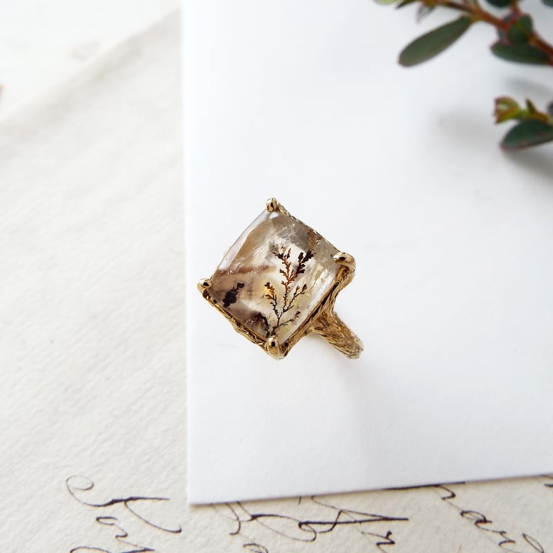 デンドリティッククォーツのリング（旅人） | Namikata