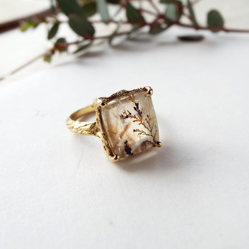 デンドリティッククォーツのリング（旅人） | Namikata