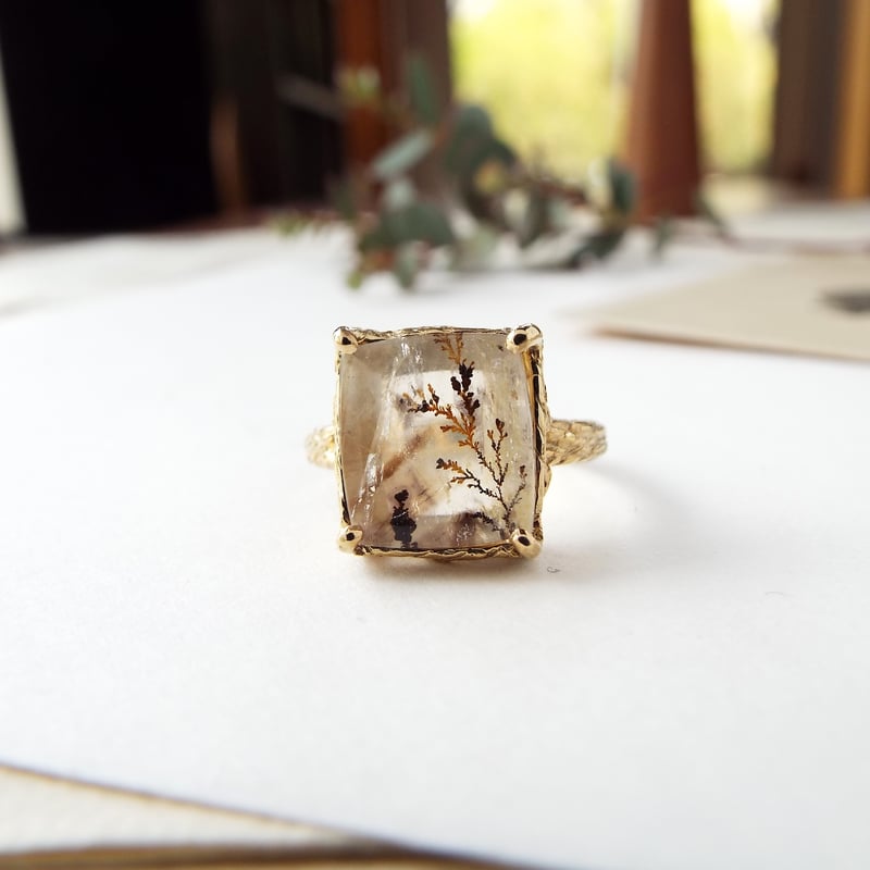 デンドリティッククォーツのリング（旅人） | Namikata