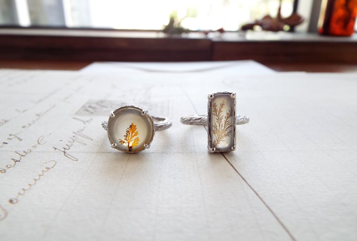 デンドリティックアゲート（磯花）のリング | Namikata