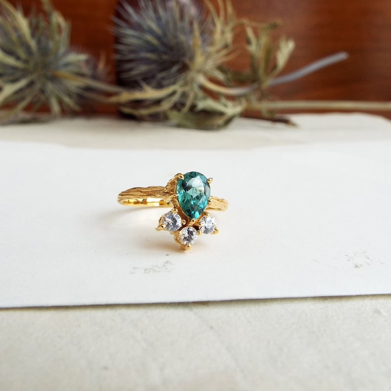 ブルーグリーントルマリンのリング | Namikata