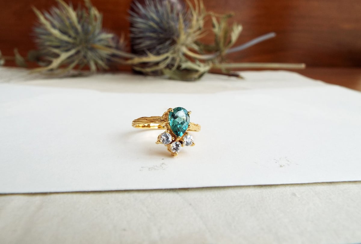 ブルーグリーントルマリンのリング | Namikata