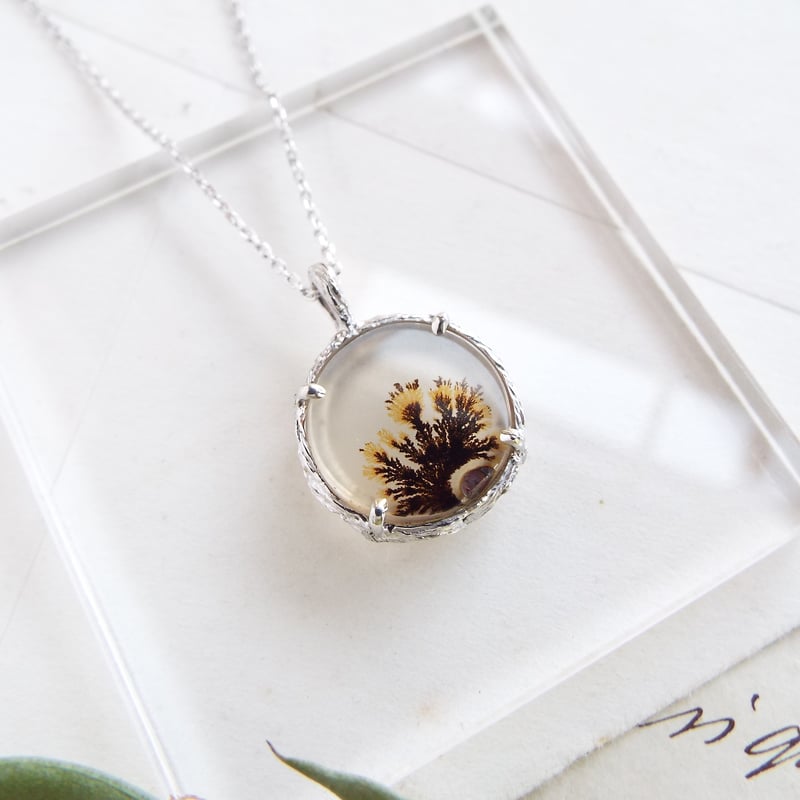 デンドリティックアゲートのネックレス（アザミ） | Namikata