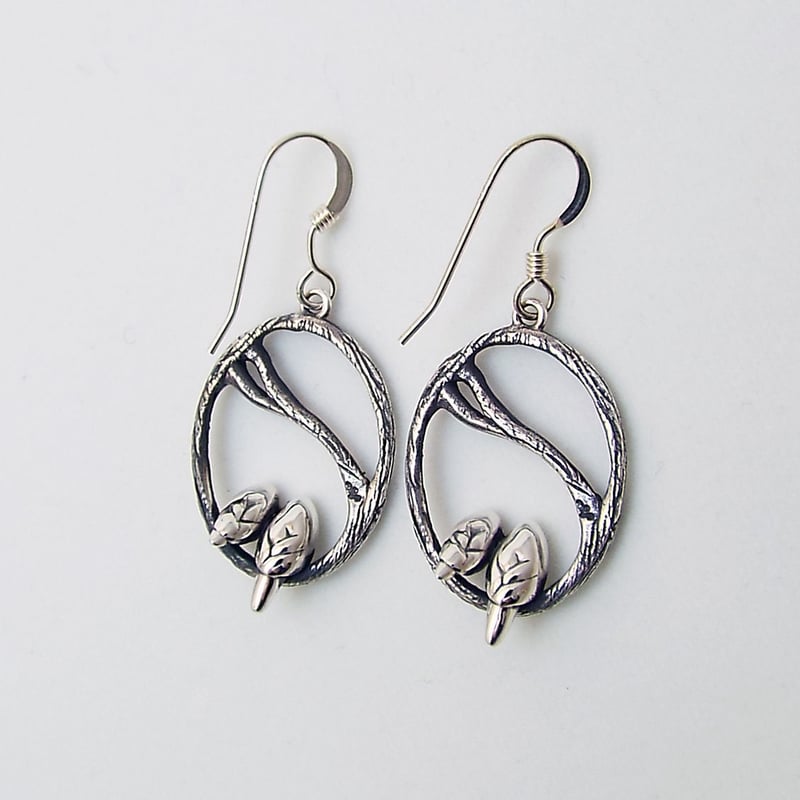 枝と鳥のピアス | Namikata