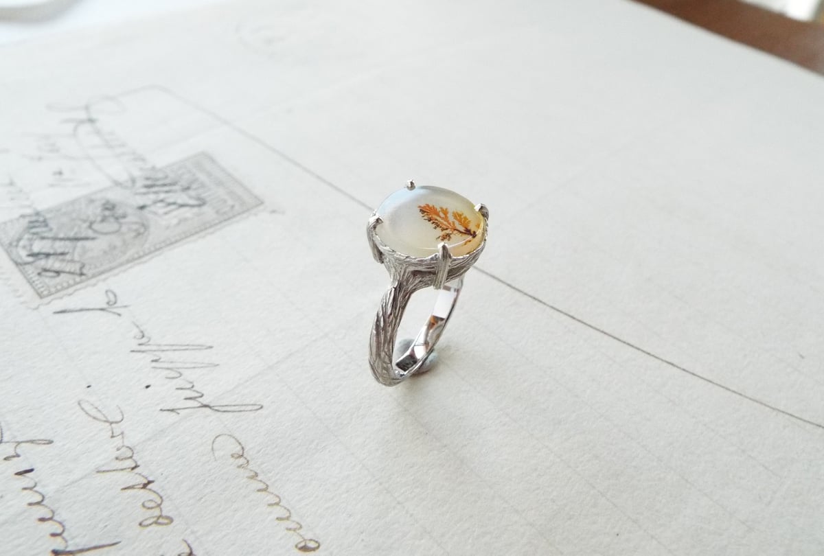 デンドリティックアゲート（磯花）のリング | Namikata
