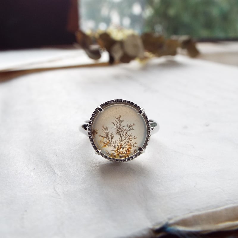 デンドリティックアゲートのリング（木立No.1） | Namikata