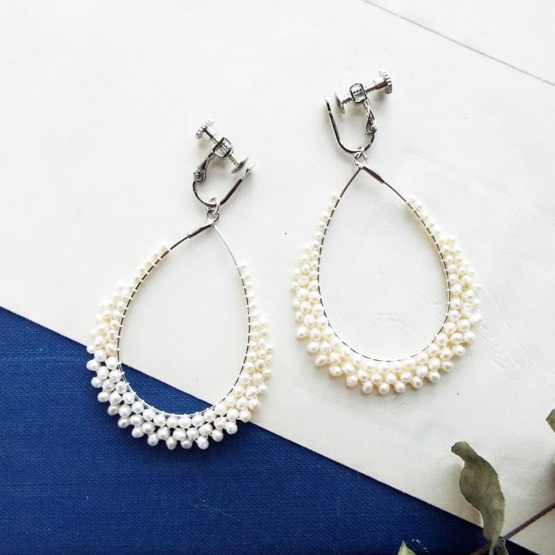 1522 魅力を引き出す✨ ポテト♡ 　淡水パールピアス イヤリングでも 91af6399ae601ca5fd41641873b25c